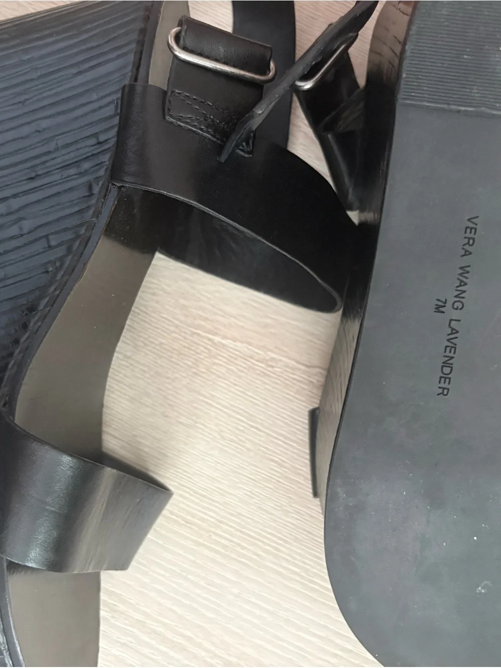 Vera Wang Lavender Label Black Platform Sandals